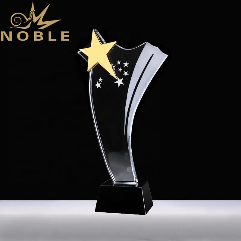 Noble Free Engraving Custom Crystal Glass Star Trophy - Buy Crystal ...