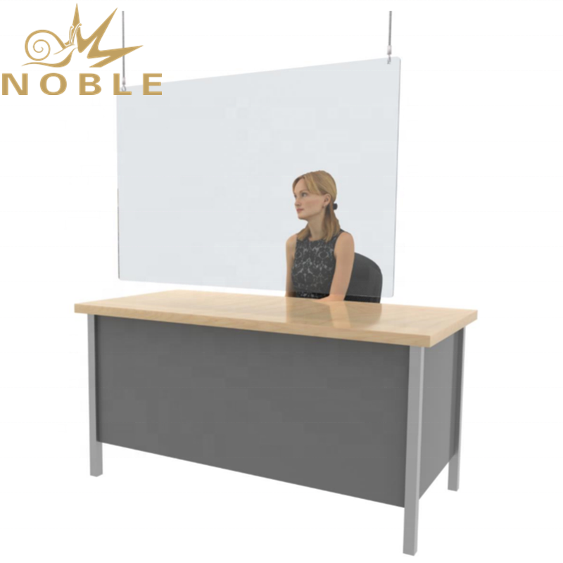 Plexiglass Hospital Reception Hanging Sneeze Guard Clear Perforated