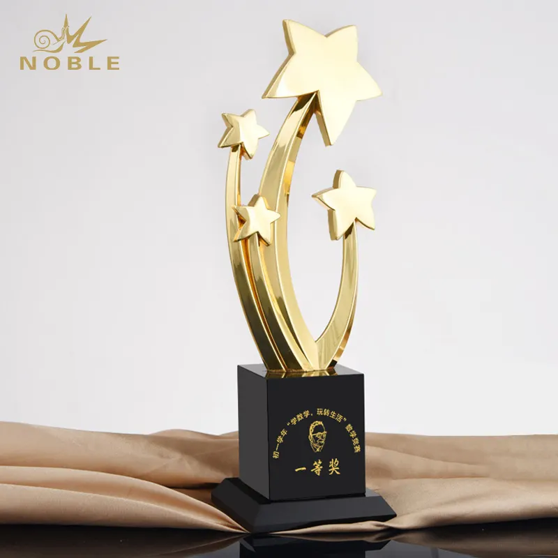 Engraving Free Mold Gold Metal Star Trophy with Crystal Base Buy Star